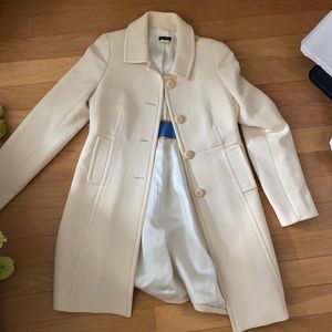 Jcrew white pea coat size 4